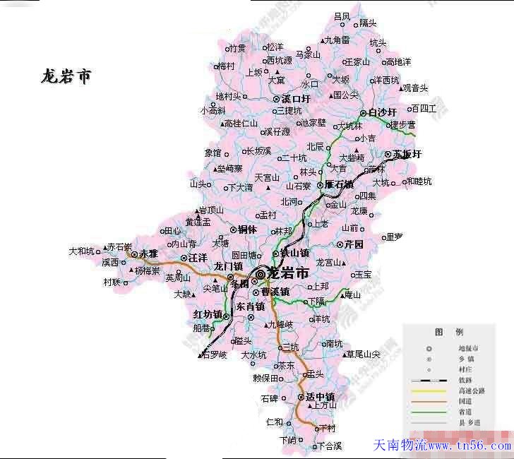 東莞到龍巖市地圖 www.ulhfu.cn